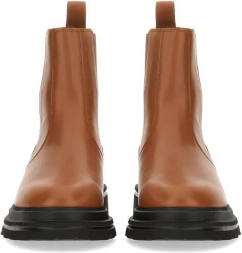 Hogan Boots Brown Calfskin Chelsea Boots in bruin
