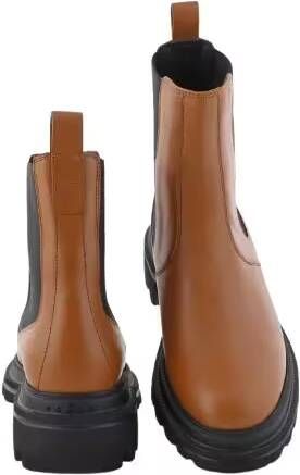 Hogan Boots Leather Ankle Boots With Removable Insole in bruin