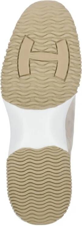 Hogan Low-Top Sneakers Beige Interactive Suede Leather Sneakers in beige