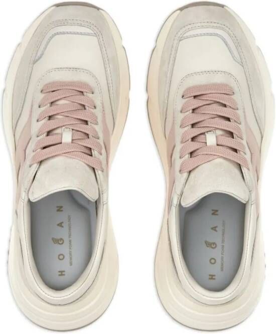 Hogan Low-Top Sneakers Beige Sneakers With Textured Upper And Sole in beige