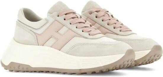 Hogan Low-Top Sneakers Beige Sneakers With Textured Upper And Sole in beige