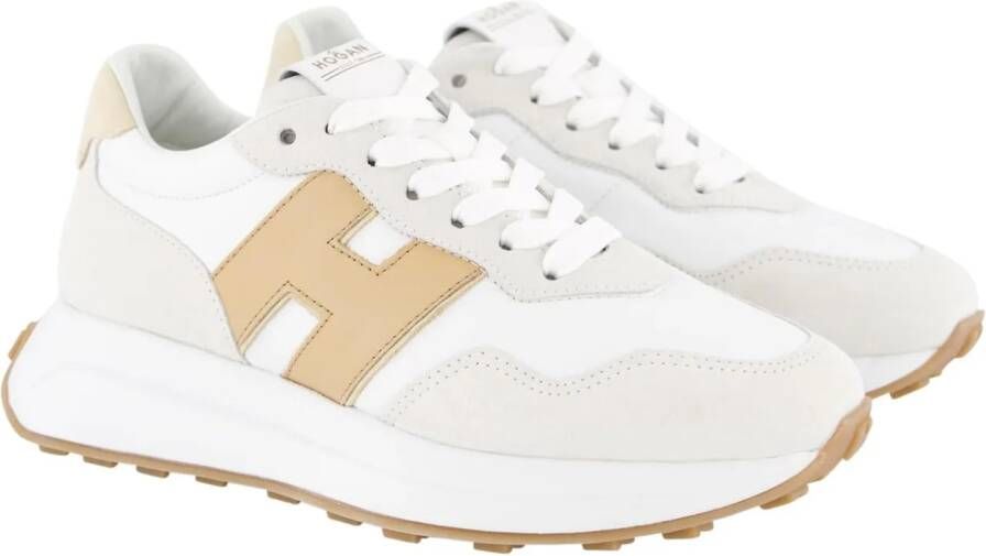 Hogan Low-Top Sneakers Dames H641 Sneaker Beige Nude in wit