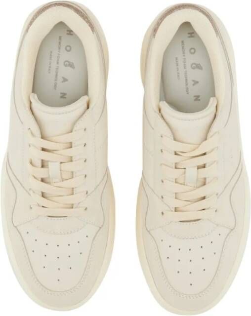 Hogan Low-Top Sneakers Elevated Leather Sneakers in wit