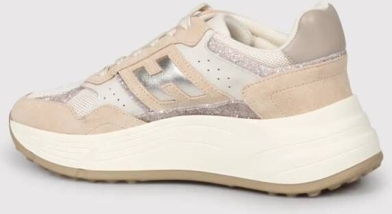 Hogan Low-Top Sneakers Hi-Fi Sneakers With Suede And Sequin Details in beige