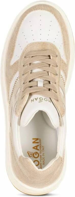 Hogan Low-Top Sneakers im Denim-Look in blauw