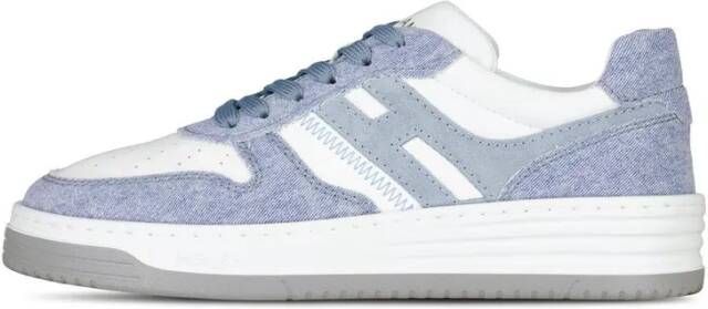 Hogan Low-Top Sneakers im Denim-Look in blauw