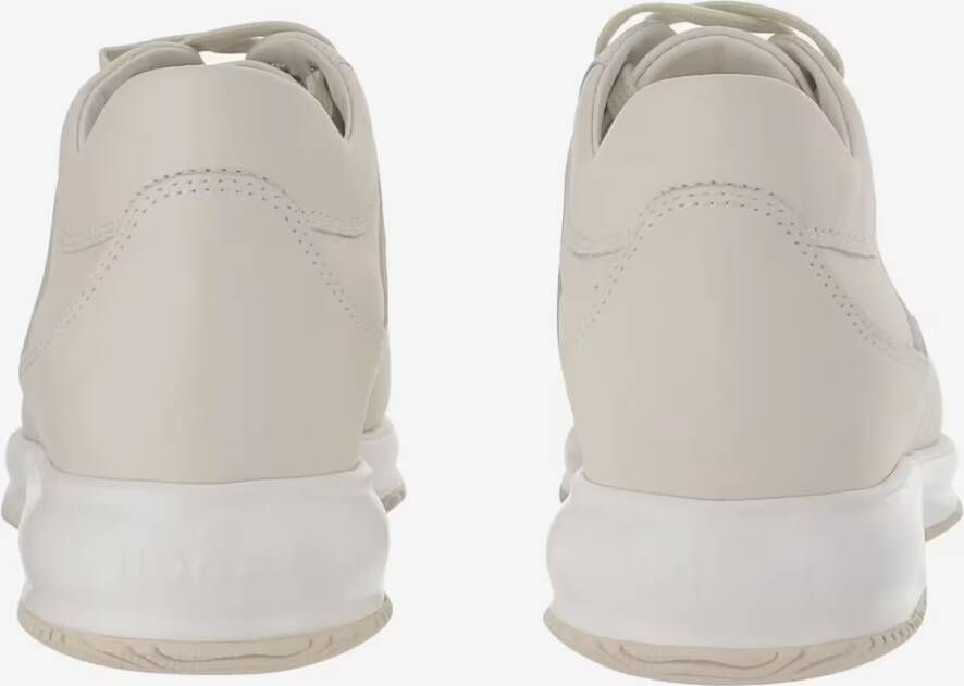 Hogan Low-Top Sneakers Interactive Leather Sneakers in beige