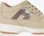 Hogan Low-Top Sneakers Interactive Leather Sneakers in beige - Thumbnail 3