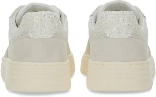 Hogan Low-Top Sneakers Textured Leather Sneakers in grijs