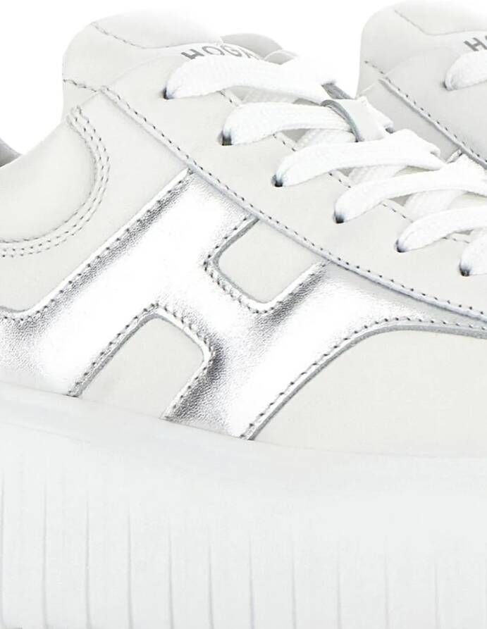 Hogan Low-Top Sneakers Silver in wit