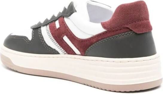 Hogan Low-Top Sneakers White Sneakers With Textured Accents And Sporty Si in meerkleurig