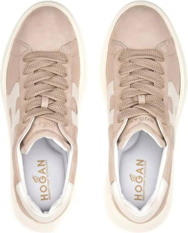 Hogan Low-Top Sneakers Flat Shoes H Beige Bianco in wit