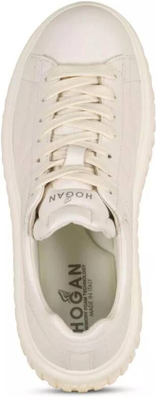 Hogan Sneakers H-Stripe aus Leder 48104188019034 in crème