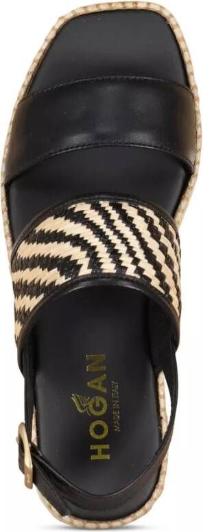 Hogan Low-Top Sneakers Sandalen im geflochtenem Stil in zwart