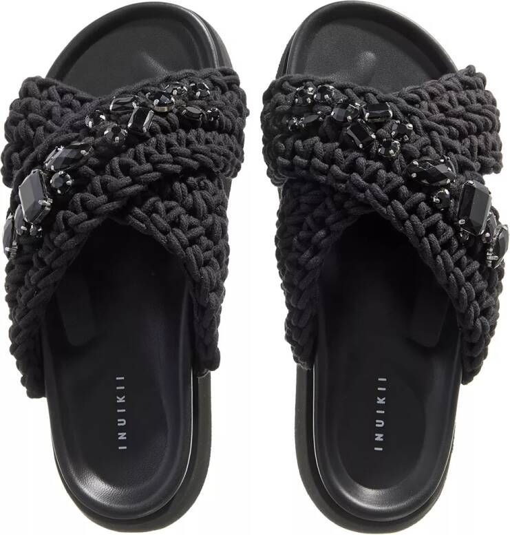 INUIKII Slippers & Mules Woven Stones Platform in zwart