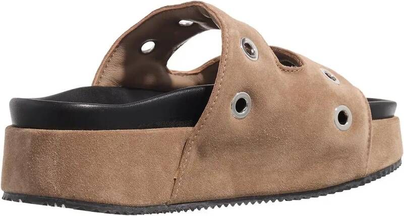 INUIKII Slippers & Mules Suede Studs in taupe