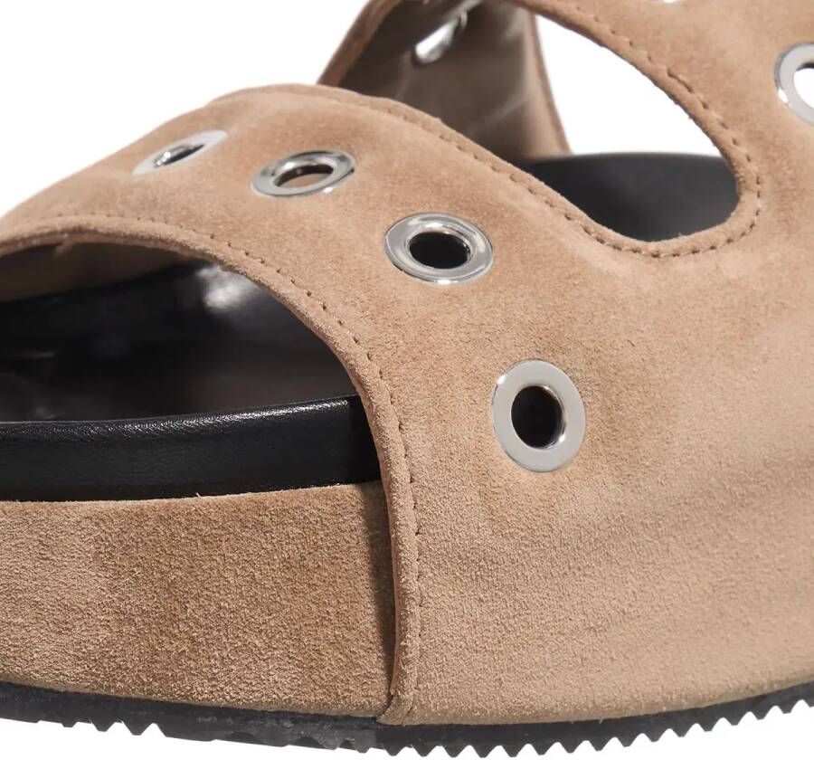 INUIKII Slippers & Mules Suede Studs in taupe