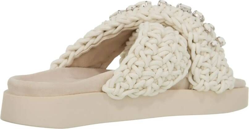 INUIKII Slippers & Mules Woven Stones in crème