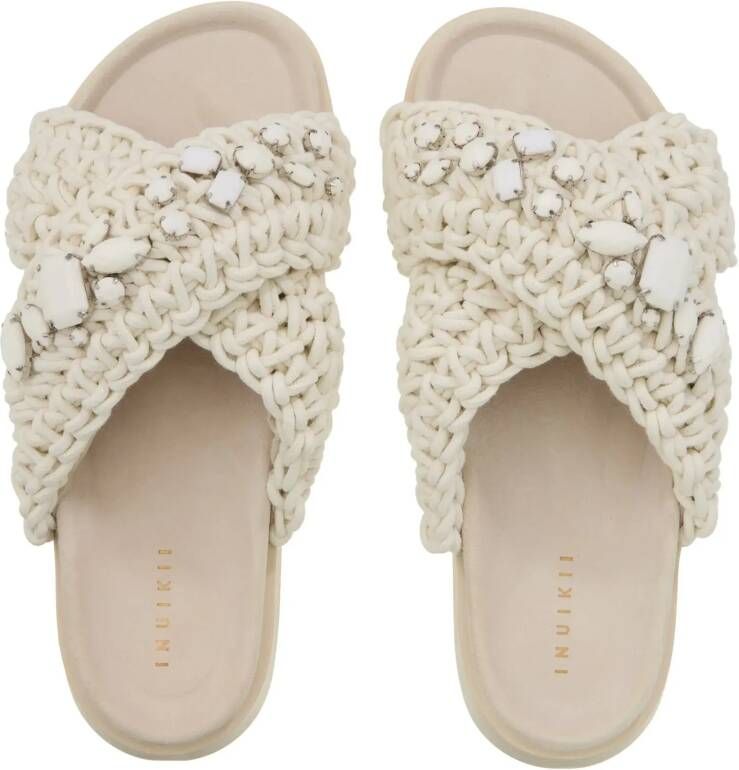 INUIKII Slippers & Mules Woven Stones in crème