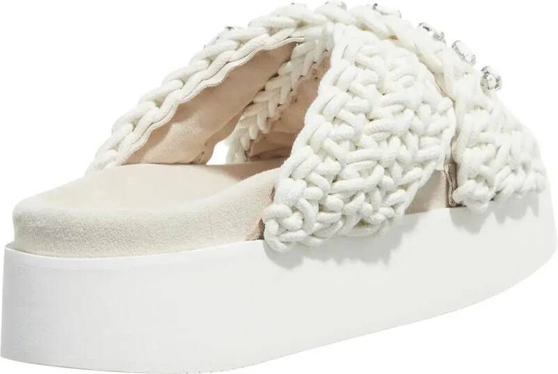INUIKII Slippers & Mules Woven Stones Platform in wit