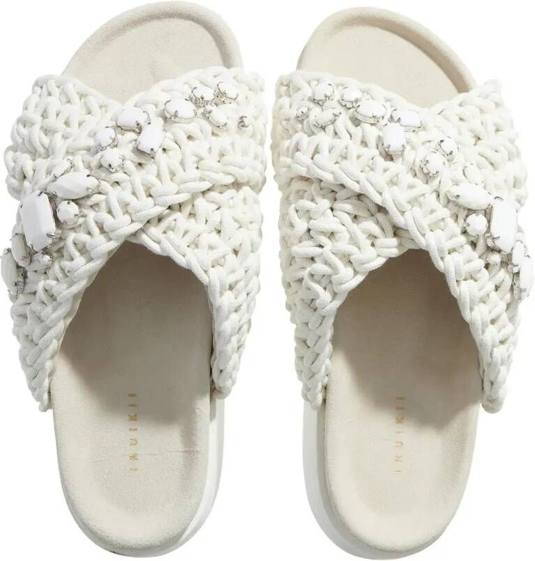 INUIKII Slippers & Mules Woven Stones Platform in wit