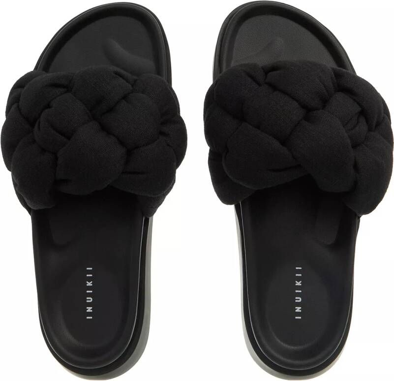 INUIKII Slippers & Mules Oversized Lino Braid in zwart