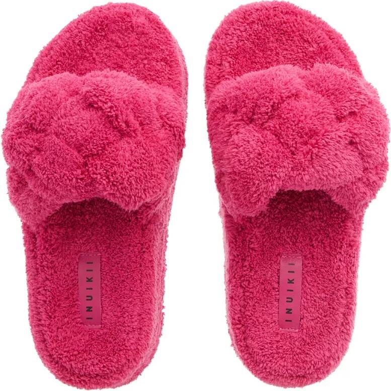 INUIKII Slippers & Mules Teddy Braided in roze