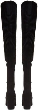 Isabel Bernard Boots & laarzen Vendôme Fem Suede Stretch Overknee Boots in zwart
