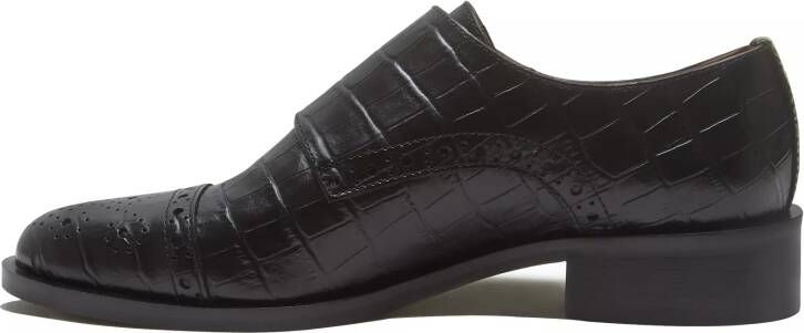 Isabel Bernard Loafers & ballerina schoenen Vendôme Sophie Croco Schwarze Leder in zwart