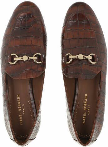 Isabel Bernard Loafers & ballerina schoenen Vendôme Fleur Calfskin Leather Loafers in bruin