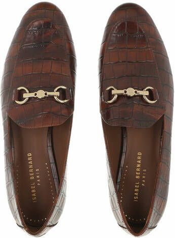 Isabel Bernard Loafers Vendôme Fleur Calfskin Leather Loafers in bruin