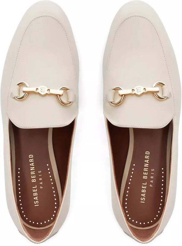 Isabel Bernard Loafers & ballerina schoenen Vendôme Fleur calfskin leather loafers in beige