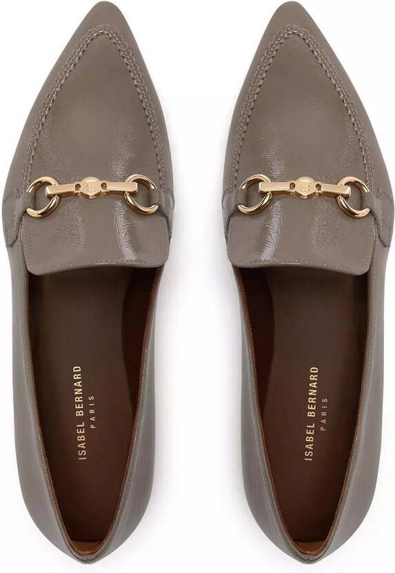 Isabel Bernard Loafers Vendôme Margaux calfskin patent leather loafers in grijs