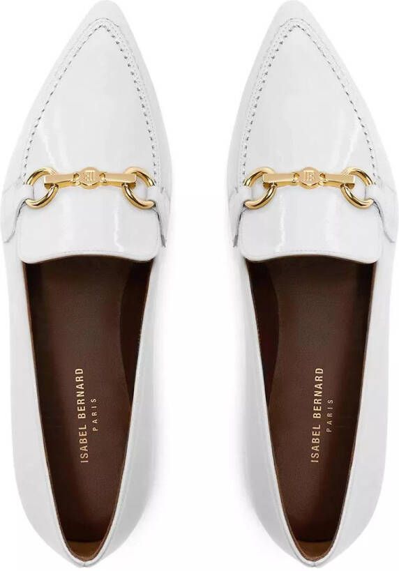 Isabel Bernard Loafers Vendôme Margaux calfskin patent leather loafers in wit