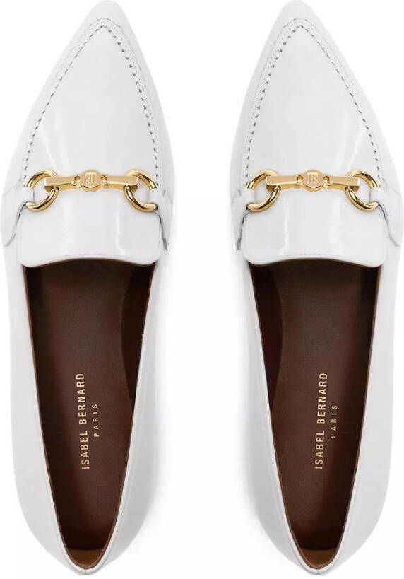 Isabel Bernard Loafers & ballerina schoenen Vendôme Margaux calfskin patent leather loafers in wit