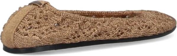 Isabel marant "Belna" Crochet Ballerinas – Gold in goud