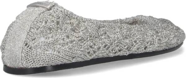 Isabel marant "Belna" Crochet Ballet Flats – Silver in zilver