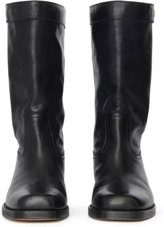 Isabel marant Boots Black Leather Boots in zwart