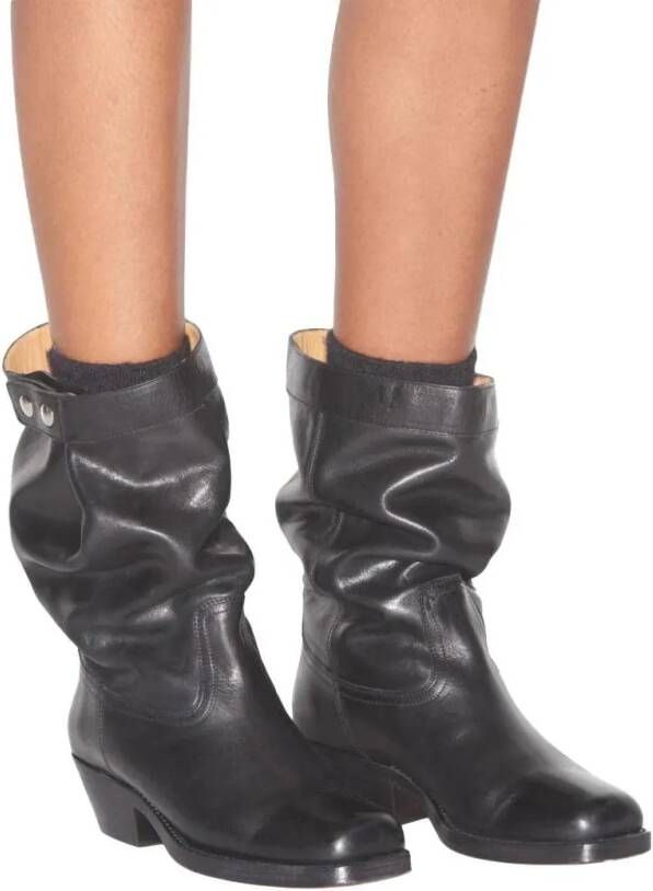 Isabel marant Boots Black Leather Boots in zwart