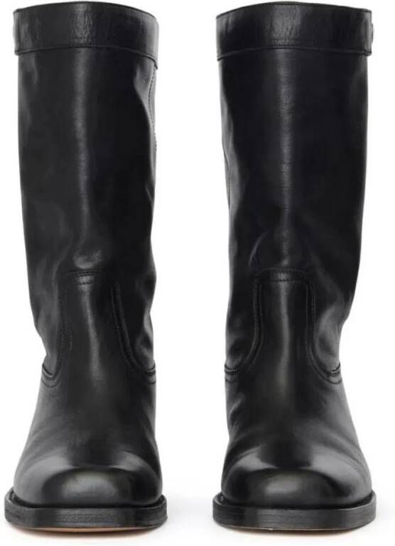 Isabel marant Boots Black Leather Boots in zwart