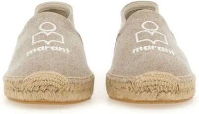 Isabel marant Classic Slip-On Espadrilles With Logo Detail in bruin