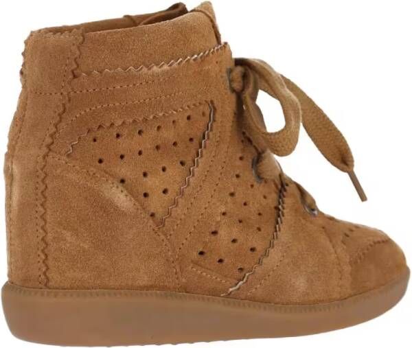 Isabel marant Low-Top Sneakers "Bobbie" Wedge Sneakers Brown in bruin