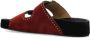 Isabel marant Sandalen Two-Strap Suede Sandals With Bold Buckles And Stud in rood - Thumbnail 3