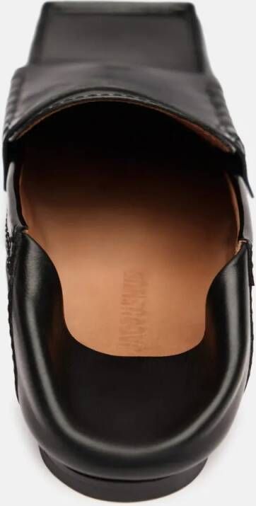 Jacquemus Les Mocassins Carre Leather Loafer in zwart