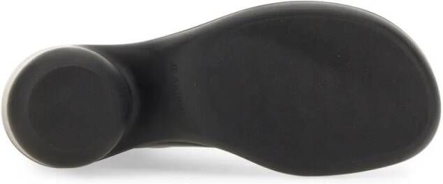 Jil Sander Boots Black Leather Boots With Round Toe in zwart