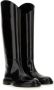 Jil Sander Boots Glossy High-Shaft Leather Boots in zwart - Thumbnail 2