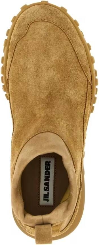 Jil Sander Boots Italian Suede Sneakers in bruin