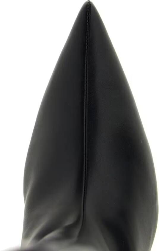 Jil Sander Boots Knee-High Black Calfskin Leather Boots in zwart