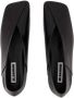 Jil Sander Zwarte Leren Vierkante Neus Platte Schoenen Black Dames - Thumbnail 17