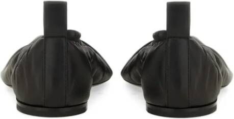Jil Sander Nappa Ballerina Flats With Subtle Heel in zwart